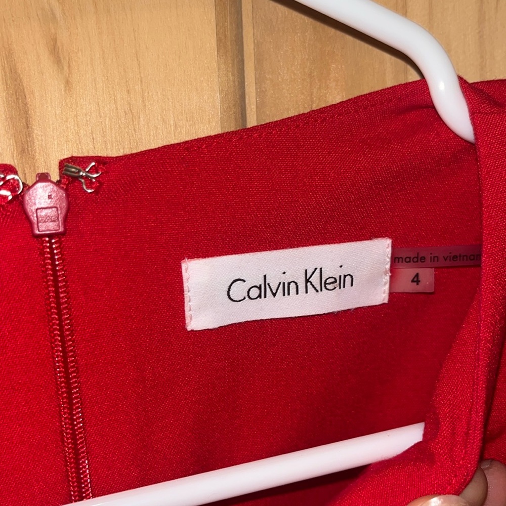 Size 4 Red Calvin Klein dress